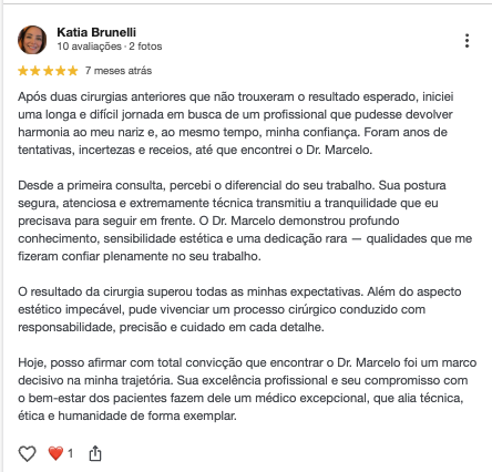 Depoimento de paciente