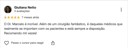 Depoimento de paciente